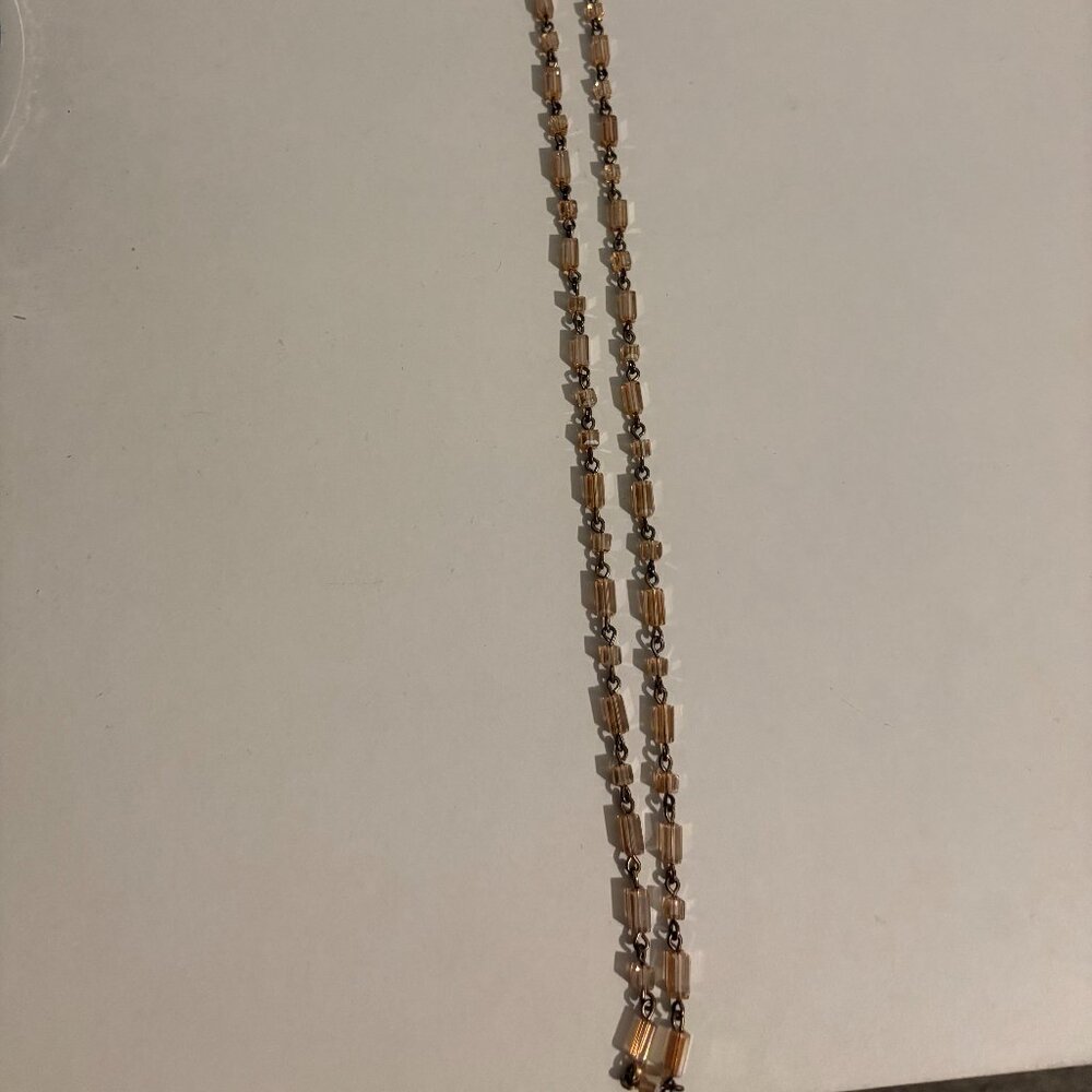 Long Gold Beaded necklace